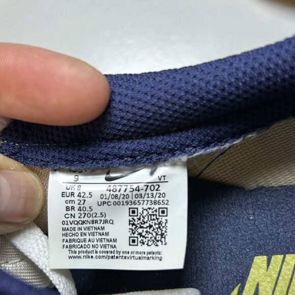 Nike Air Tailwind 79 Yellow Navy Michigan! 487754-702 Sz 9